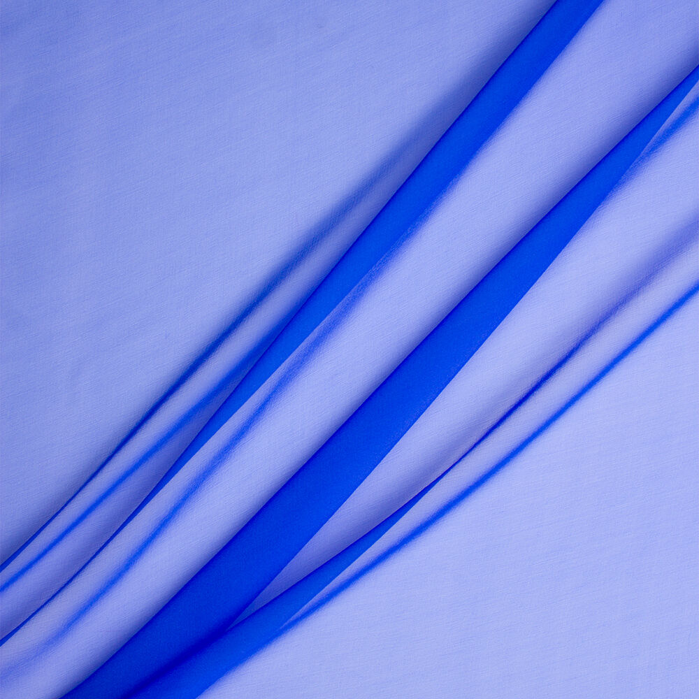 Royal Blue Silk Chiffon