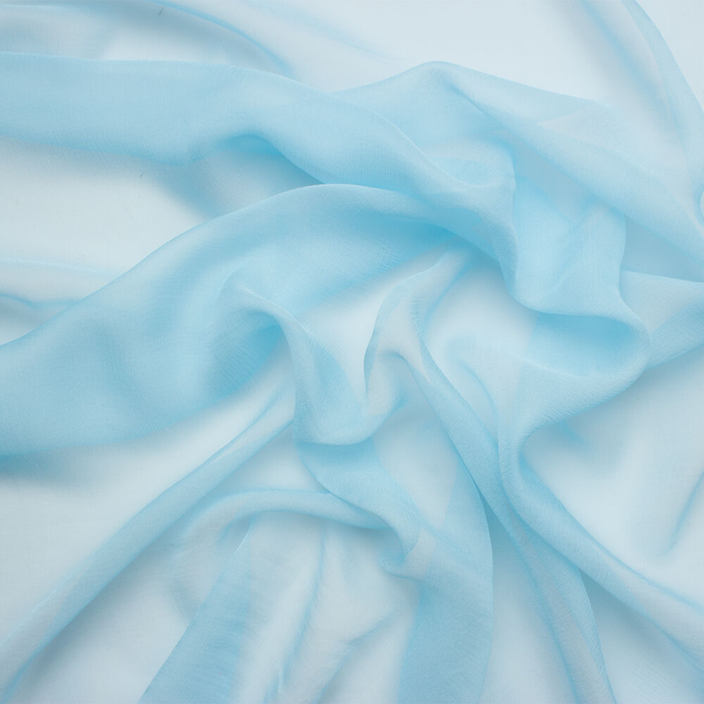 Baby Blue Silk Chiffon