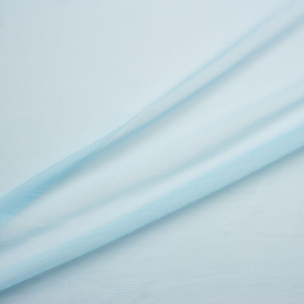 Baby Blue Silk Chiffon