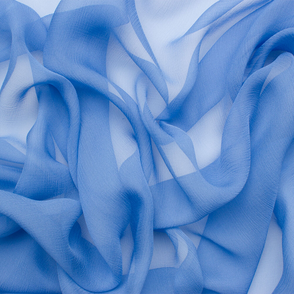 Periwinkle Blue Silk Chiffon