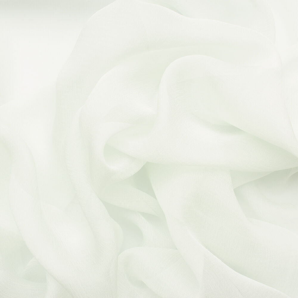 Pale Mint Green Silk Chiffon