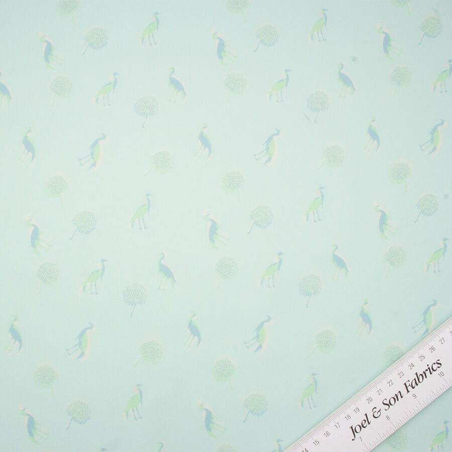 Aqua 'Birds' Silk Georgette