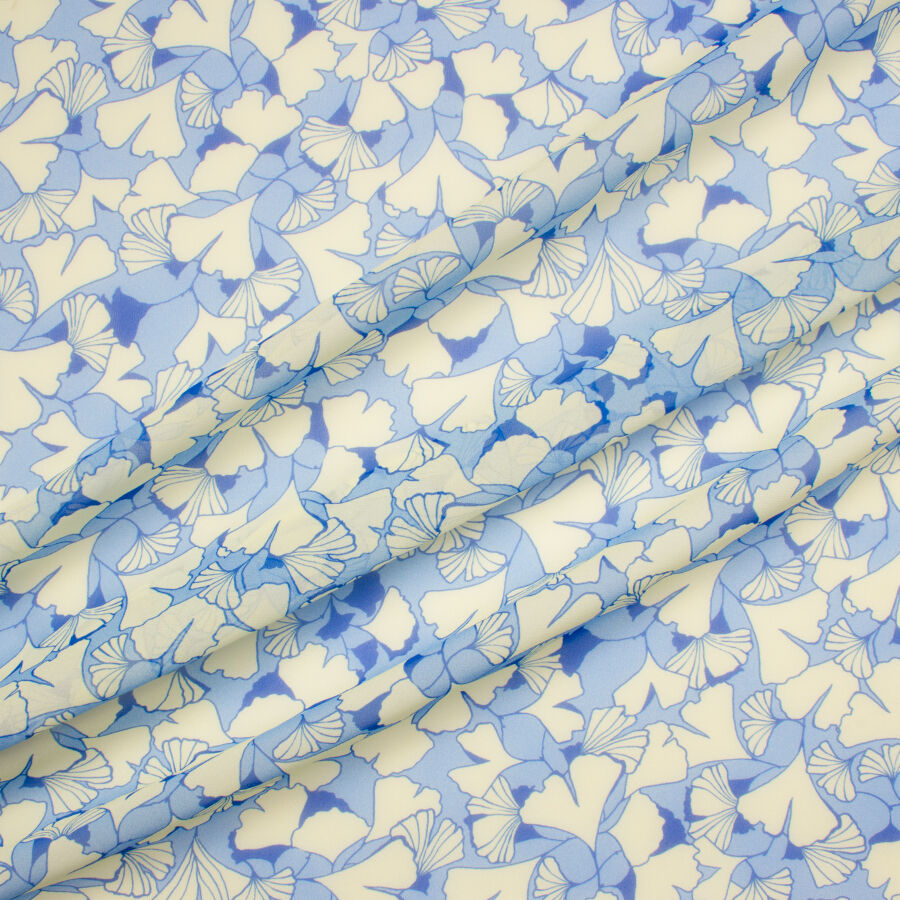 Sky Blue Silk Chiffon