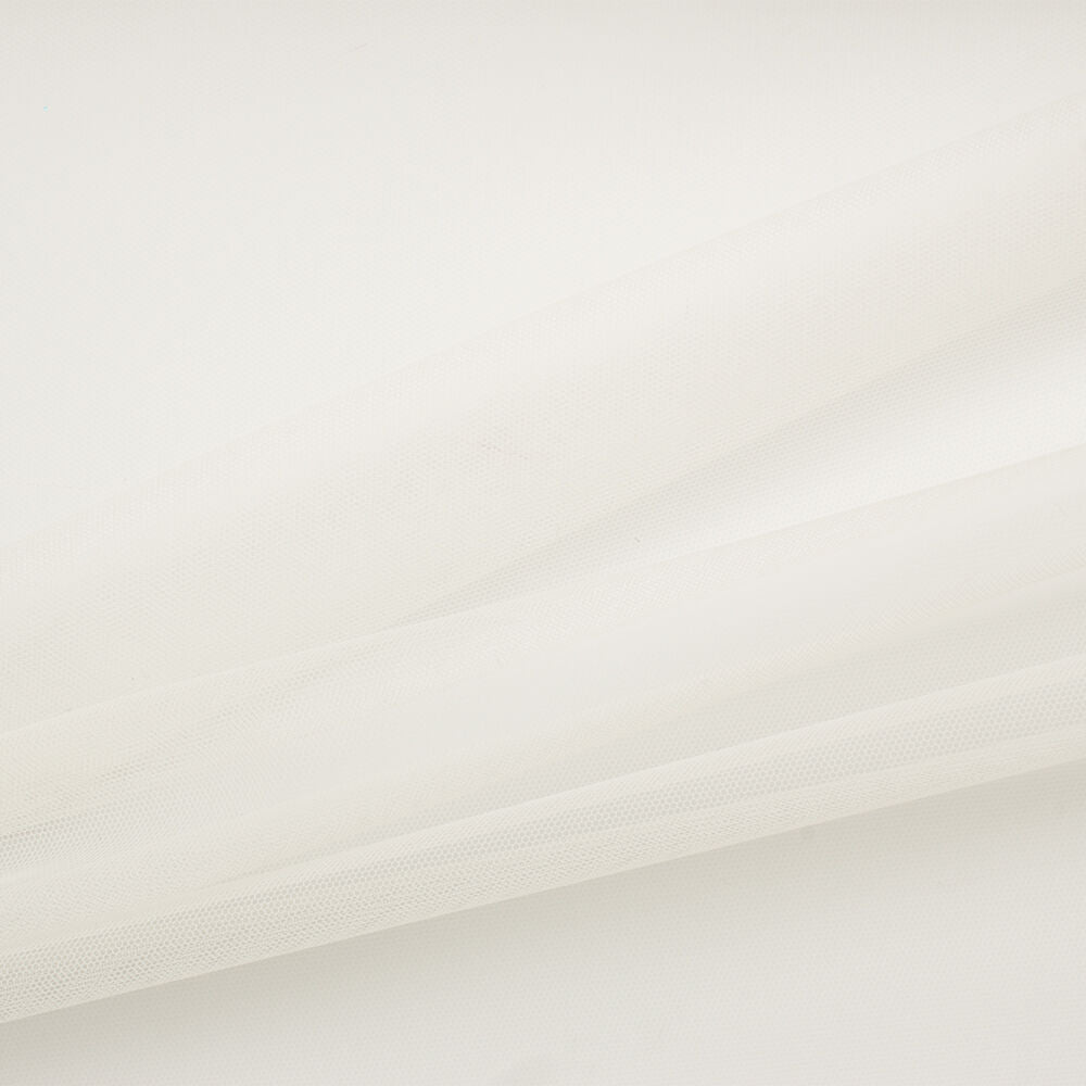 Ivory Polyamide Tulle | Lustrous Fabric
