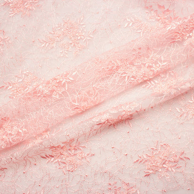 Baby Pink Embroidered Tulle