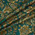 Dark Teal/Gold Floral Metallic Cloqué