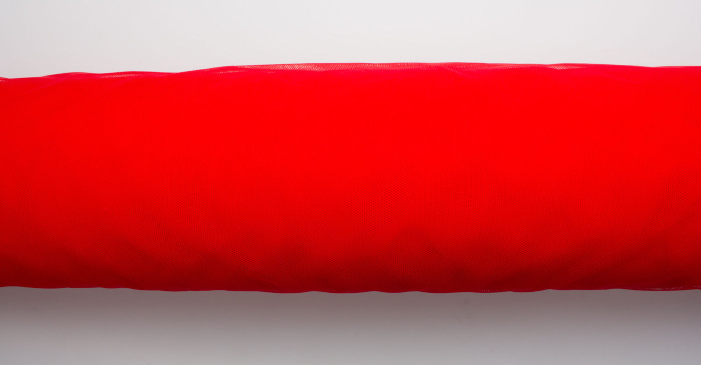 Bright Red Polyamide Tulle