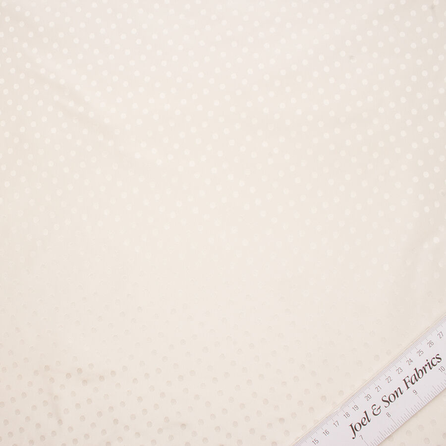 Ivory Spotted Silk Taffeta