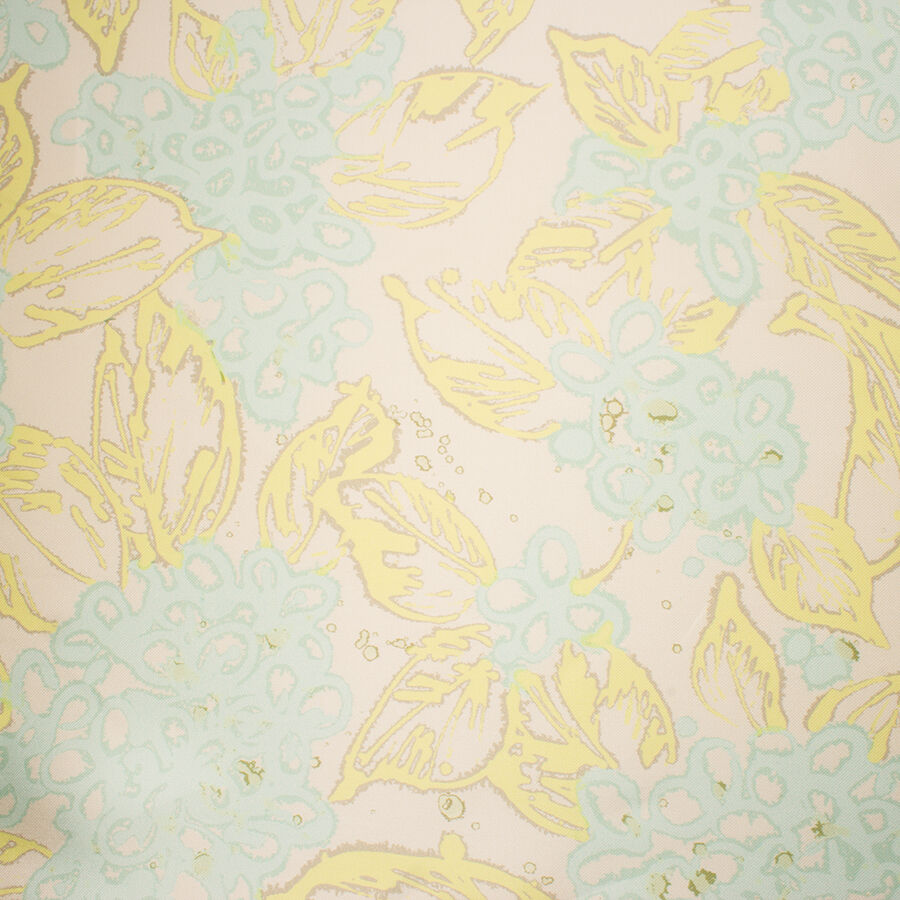 Yellow & Green Printed Silk Mikado (A 2.50m Piece)