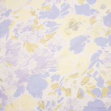 Lavender/Yellow Printed Silk Taffeta