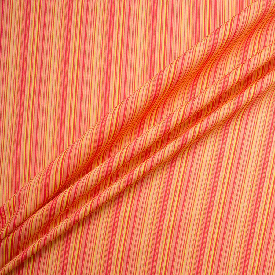 Pink/Yellow Striped Lightweight Cotton