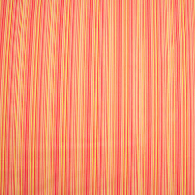 Pink/Yellow Striped Lightweight Cotton
