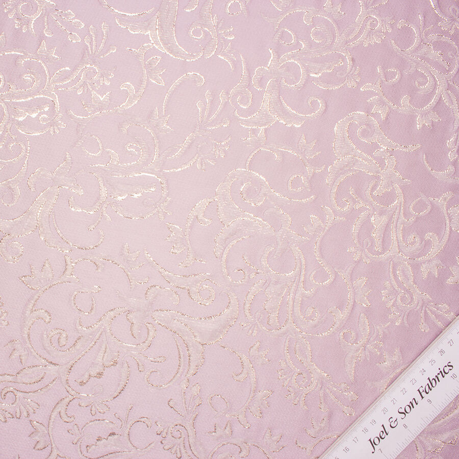 Pale Lilac Metallic Cloqué