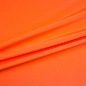 Fluorescent Orange Silk Marocain Crêpe