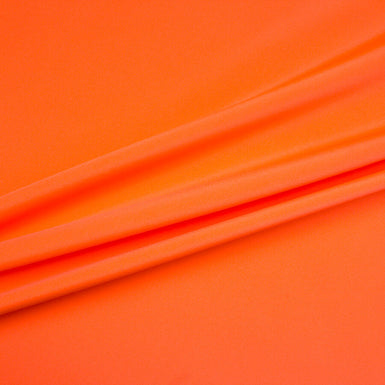 Fluorescent Orange Silk Marocain Crêpe