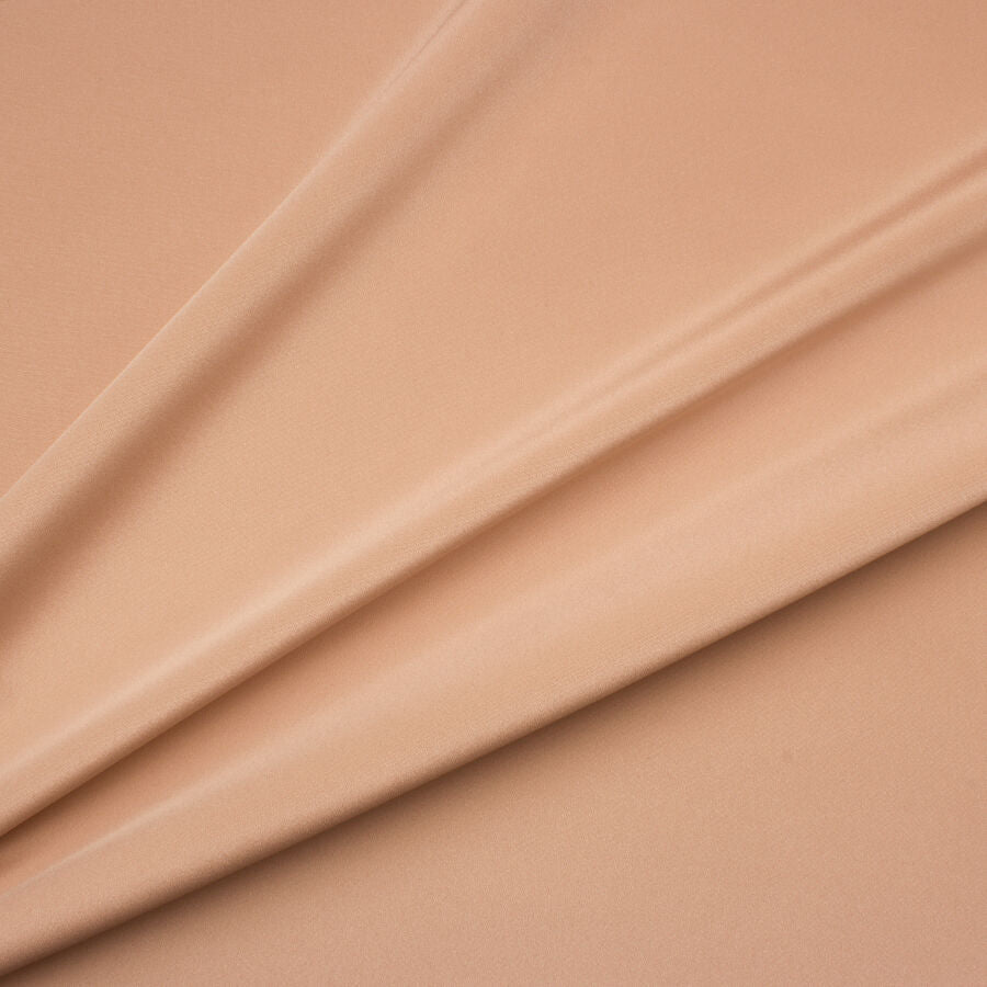 Beige Silk Marocain Crêpe