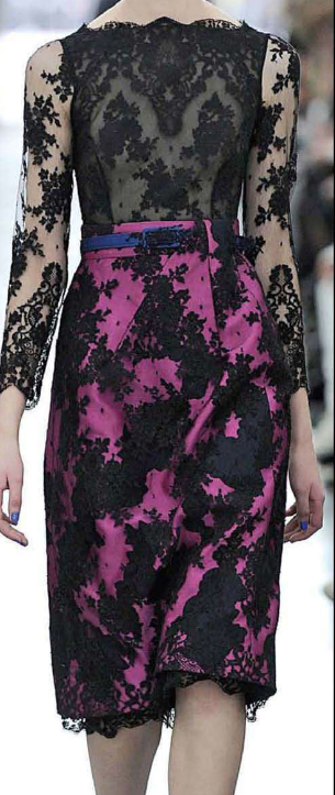 Fine Black Beaded and Sequin Lace