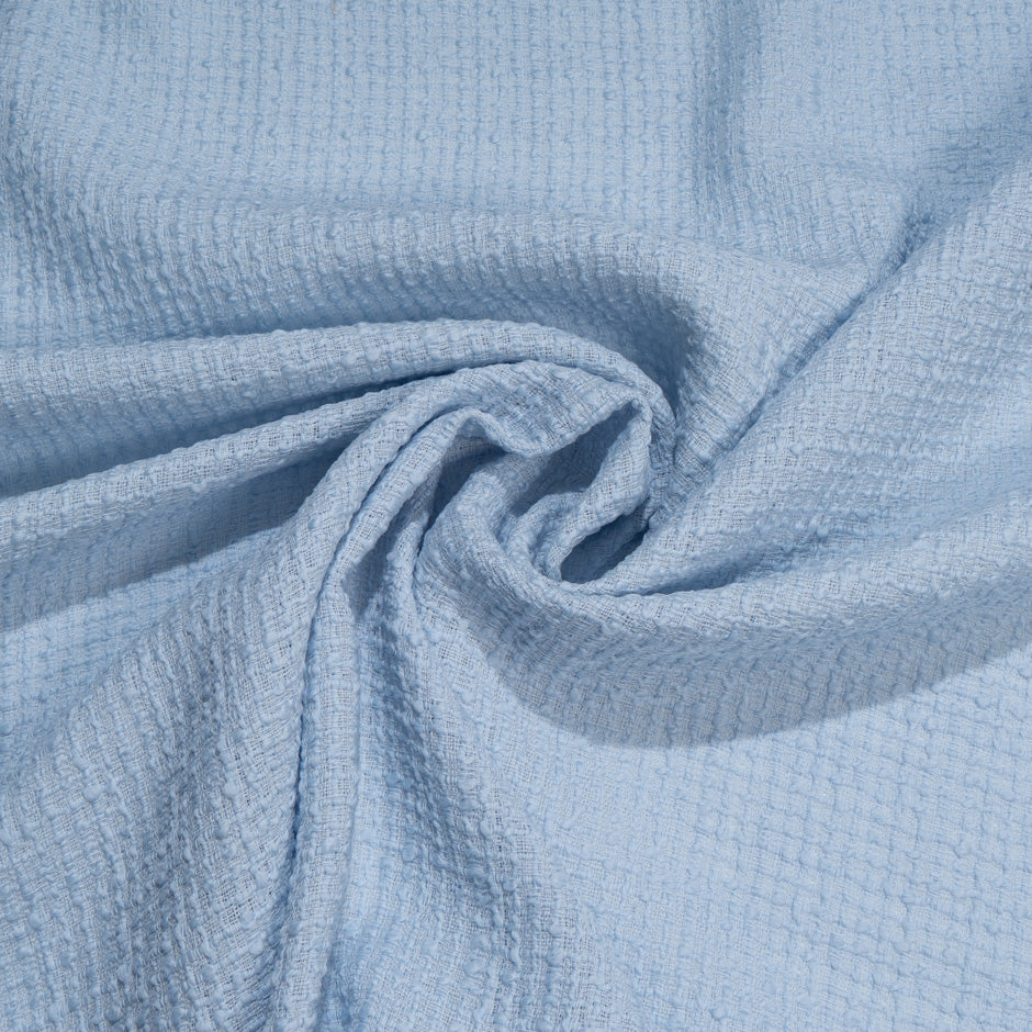 Powder Blue Wool Bouclé