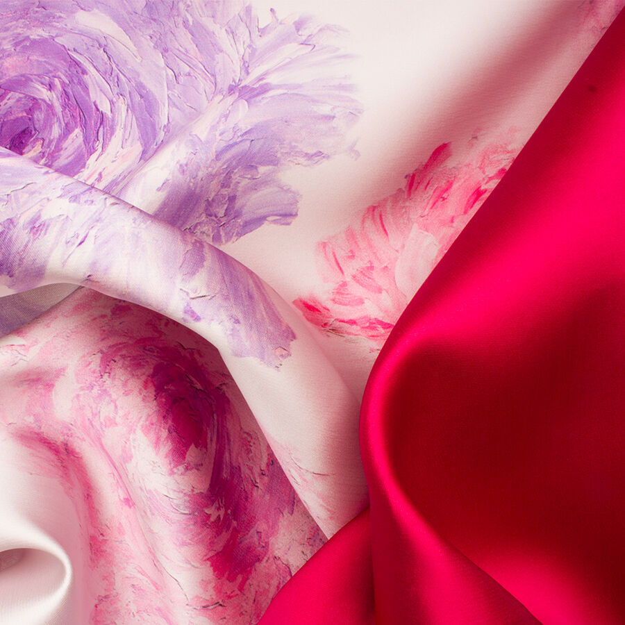 Fuchsia/Baby Pink Reversible Floral Scuba