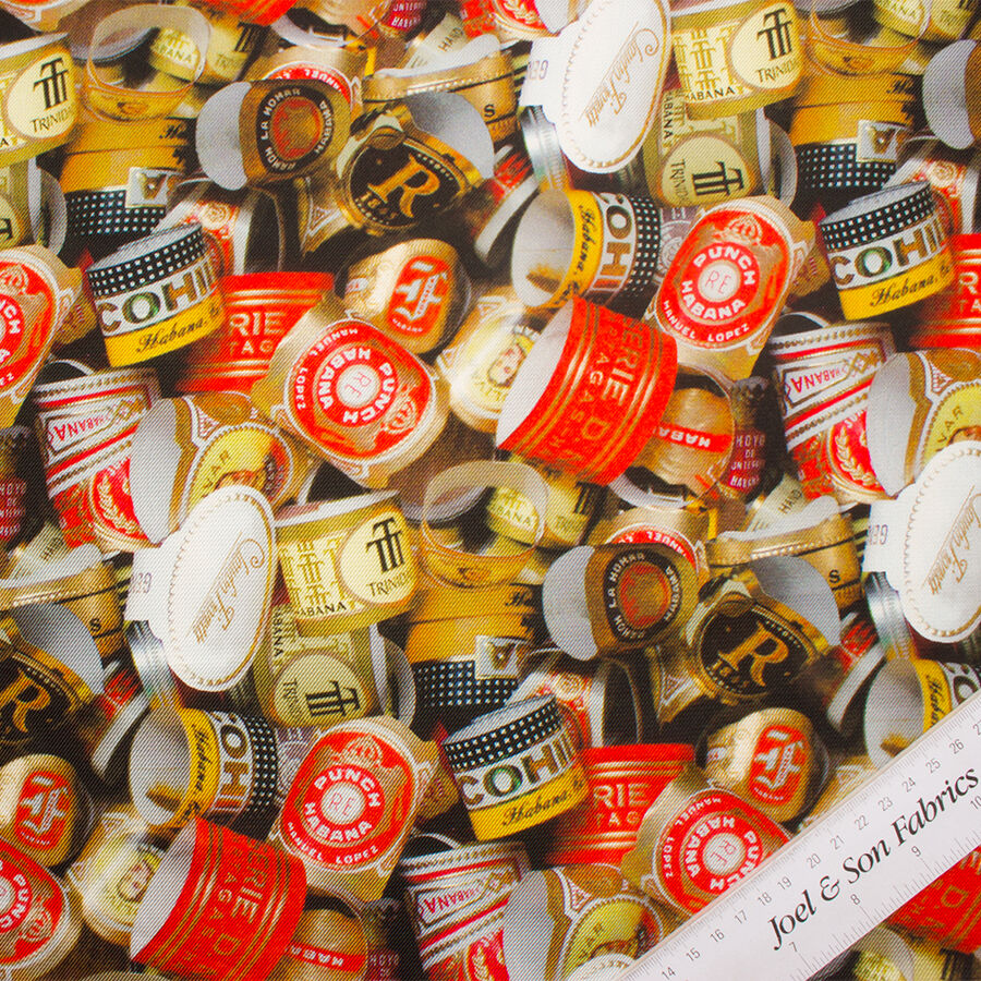 Red 'Labels' Pure Silk Twill