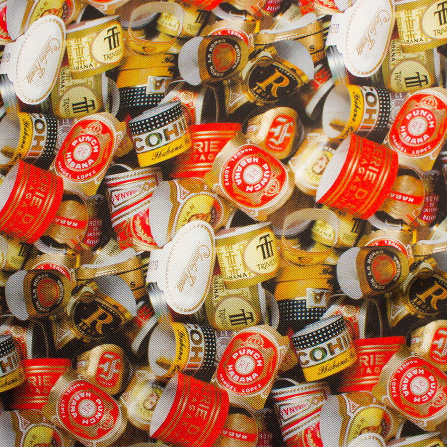 Red 'Labels' Pure Silk Twill