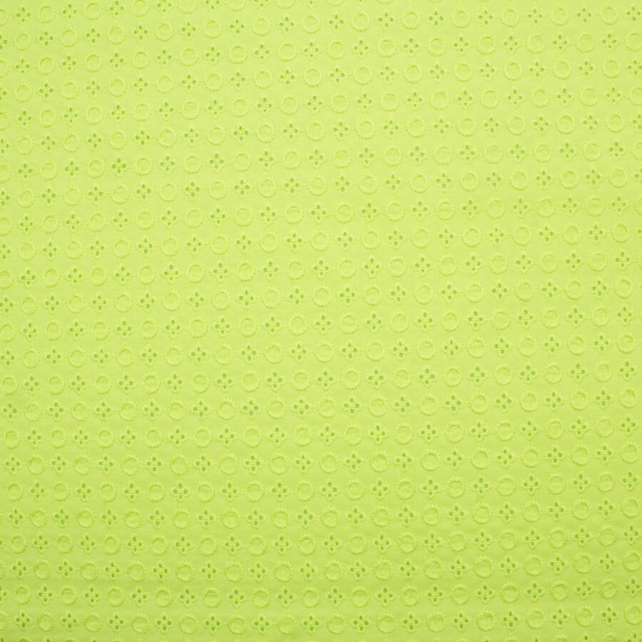 Green Geometric Cotton Embroidery