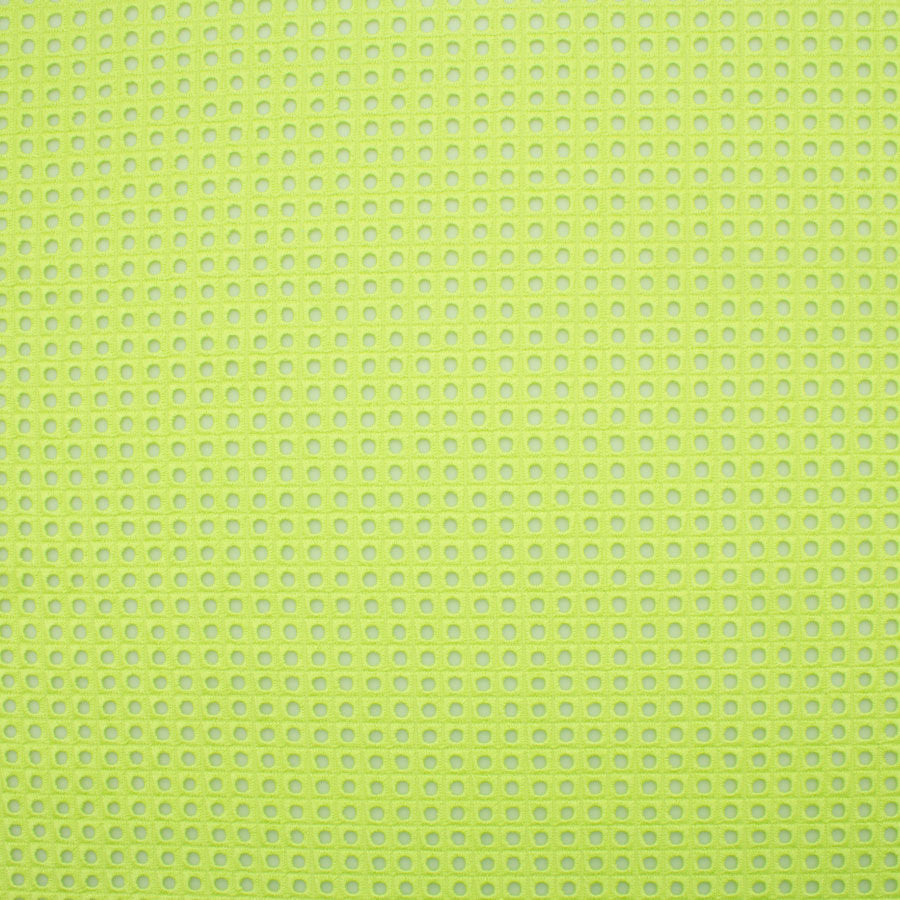 Green Square Geometric Cotton Embroidery