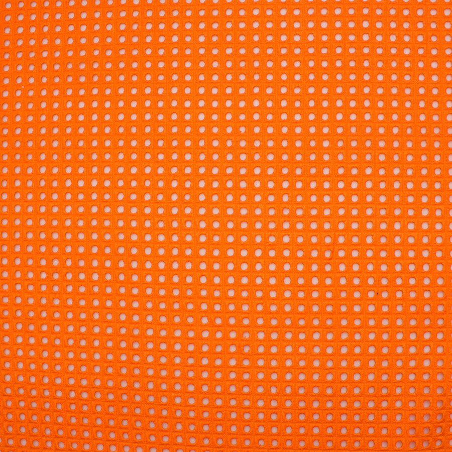 Orange Square Geometric Cotton Embroidery