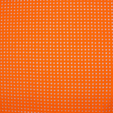 Orange Square Geometric Cotton Embroidery