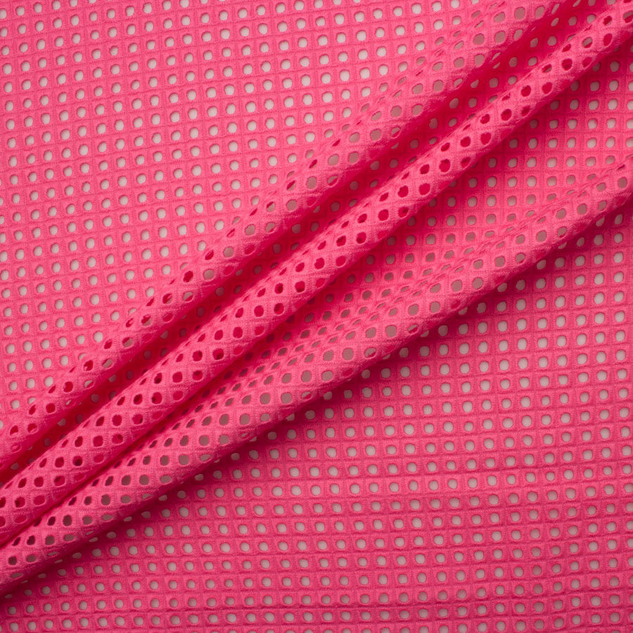 Fuchsia Square Geometric Cotton | Lustrous Cloth