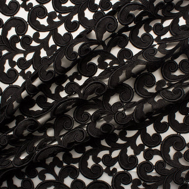 Black Jakob Schlaepfer Guipure Lace Fabric