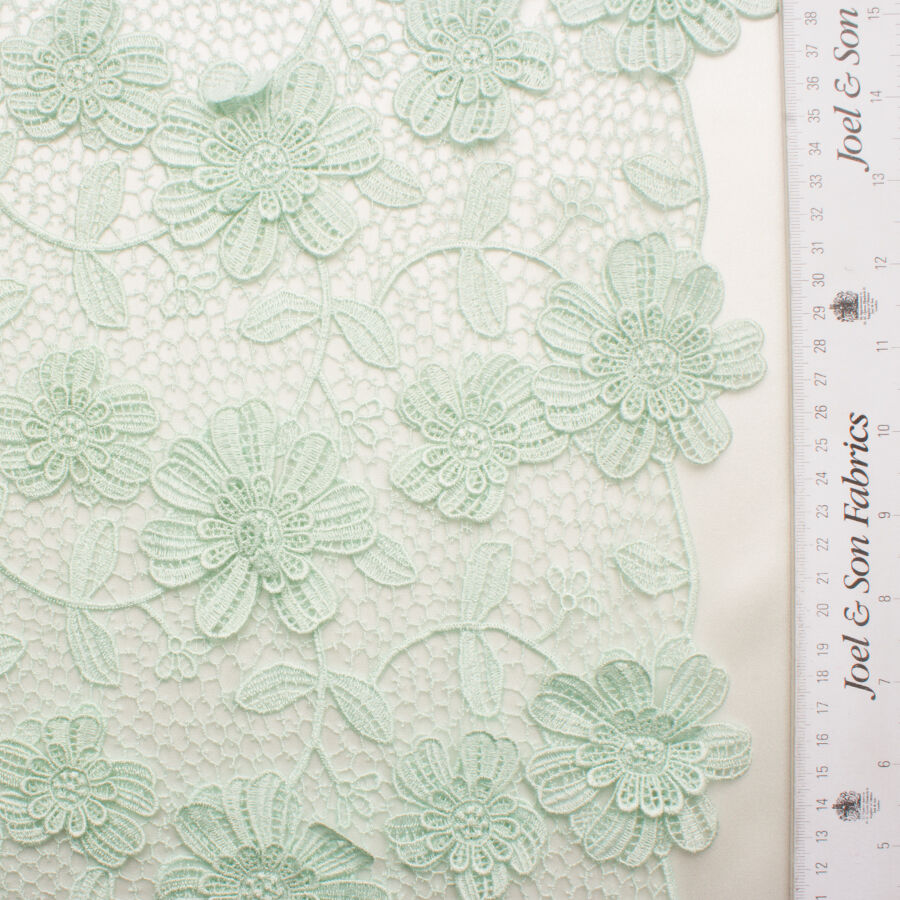 Soft Mint Green Guipure Lace
