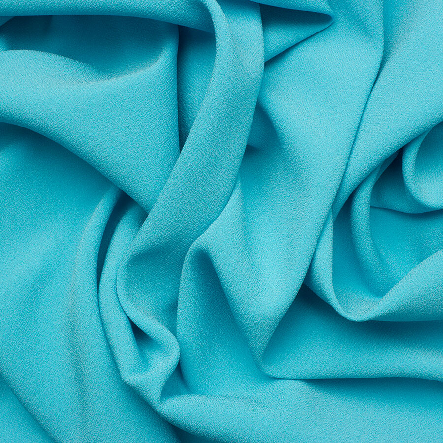 Turquoise Satin Backed Crêpe