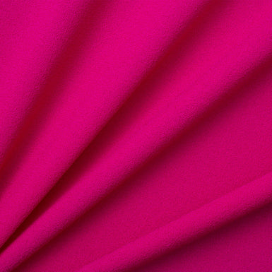 Bright Pink Double Wool Crêpe