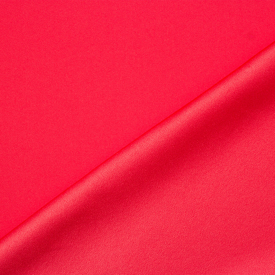 Bright Coral Pink Satin Backed Crêpe