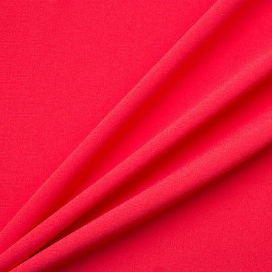 Bright Coral Pink Satin Backed Crêpe