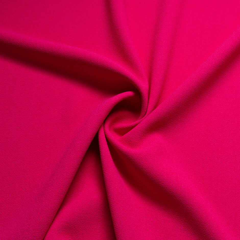 Deep Pink Double Wool Crêpe
