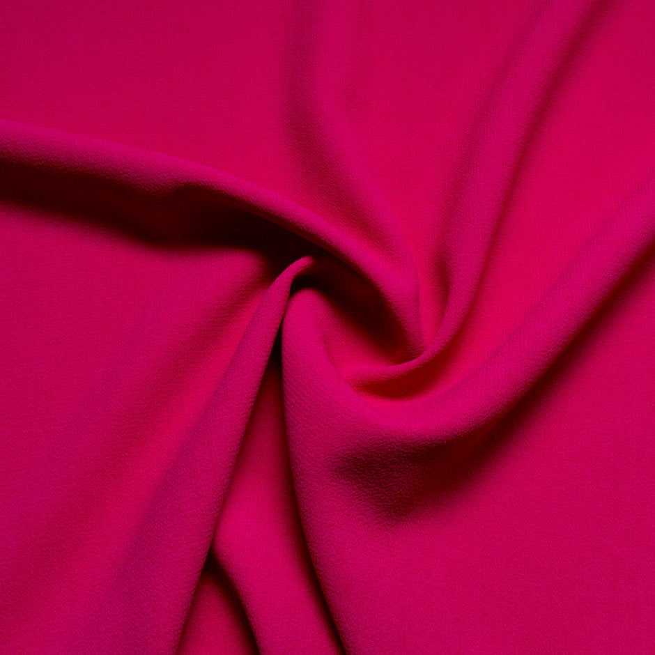 Deep Pink Double Wool Crêpe