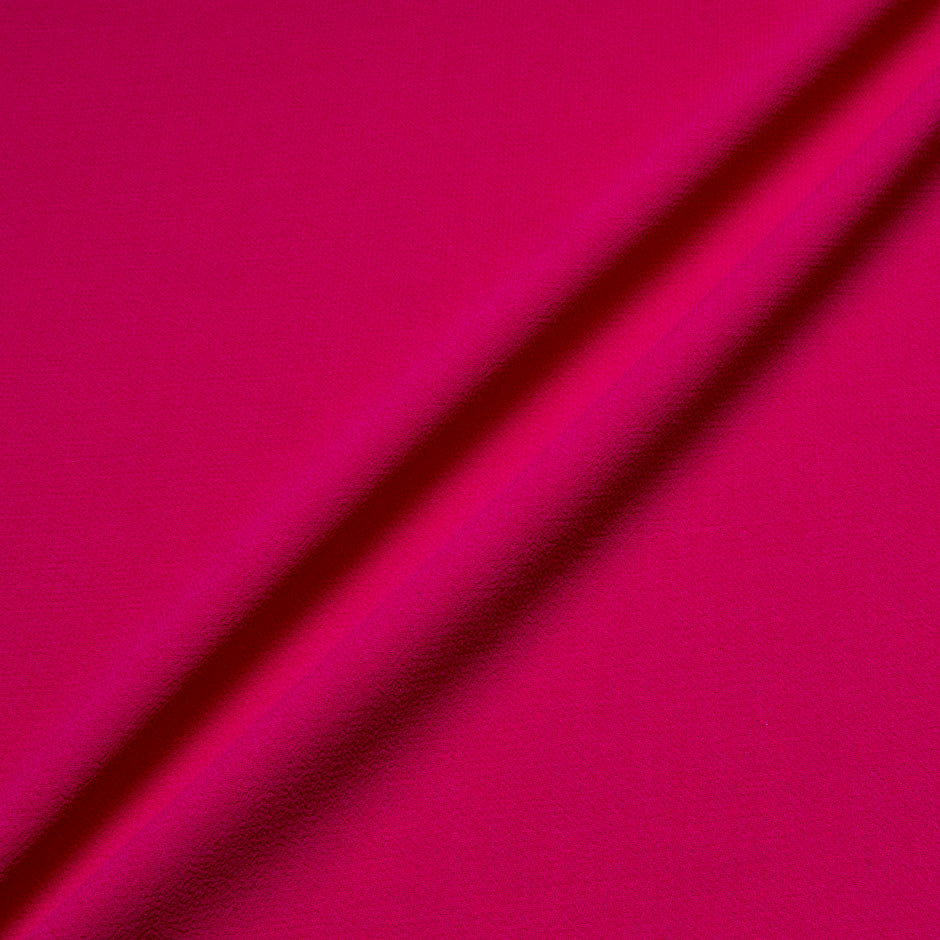 Deep Pink Double Wool Crêpe