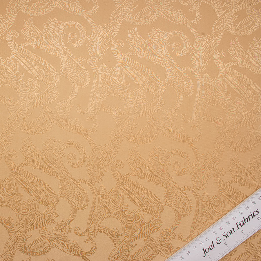 Caramel Silk Paisley Jacquard (A 2.50m Piece)