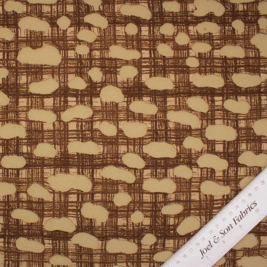 Beige/Brown Poly Jersey