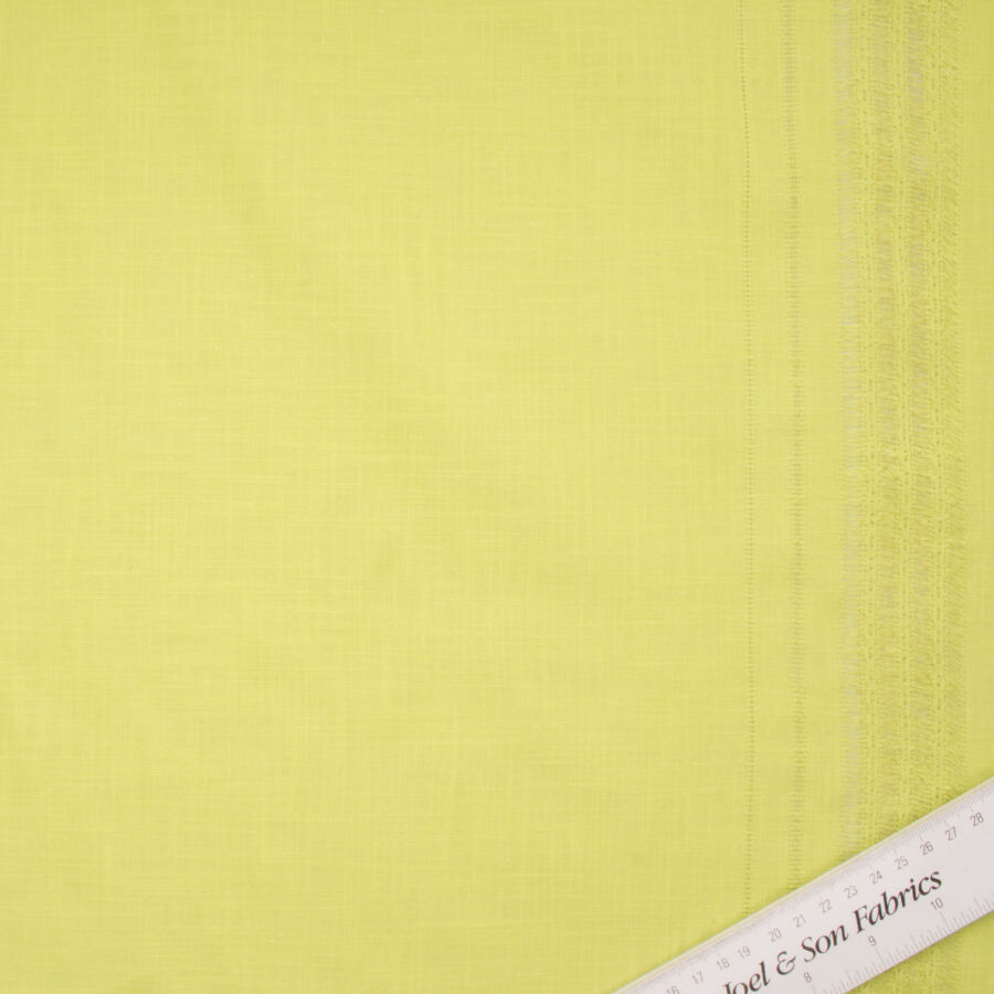 Lime Green Linen & Cotton Mix