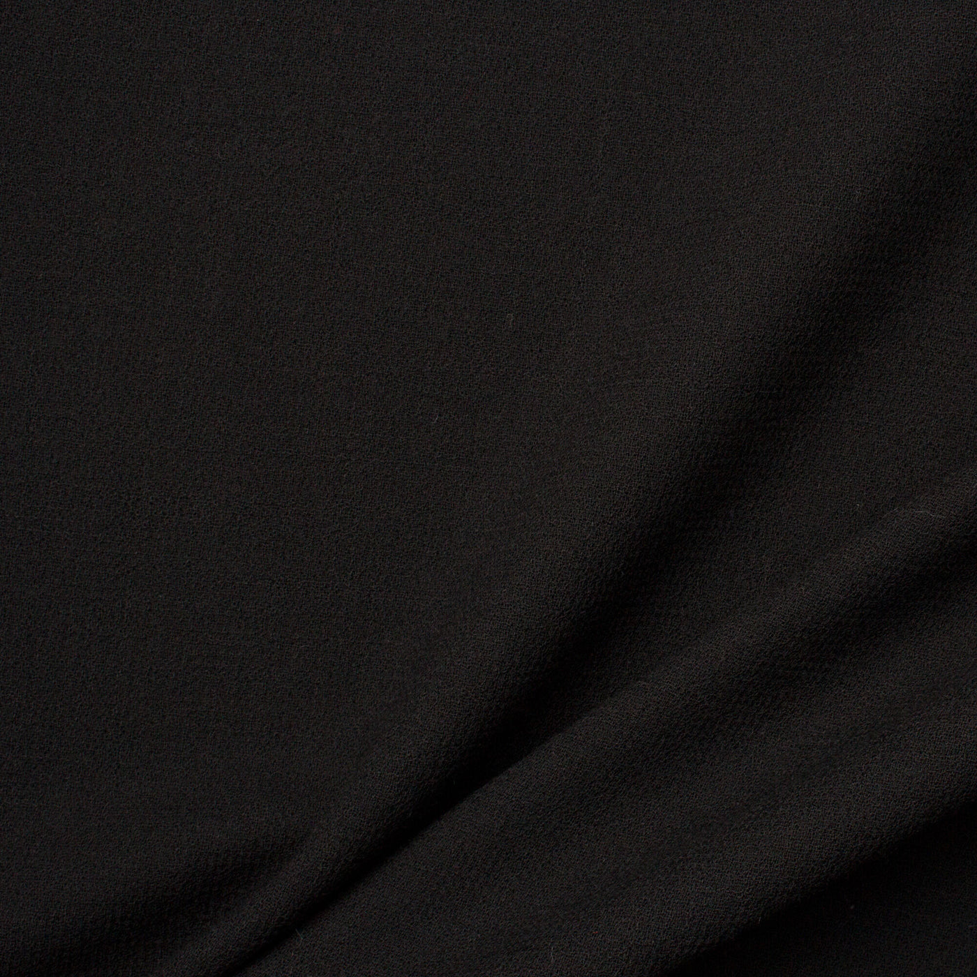 Black Double Wool Crêpe