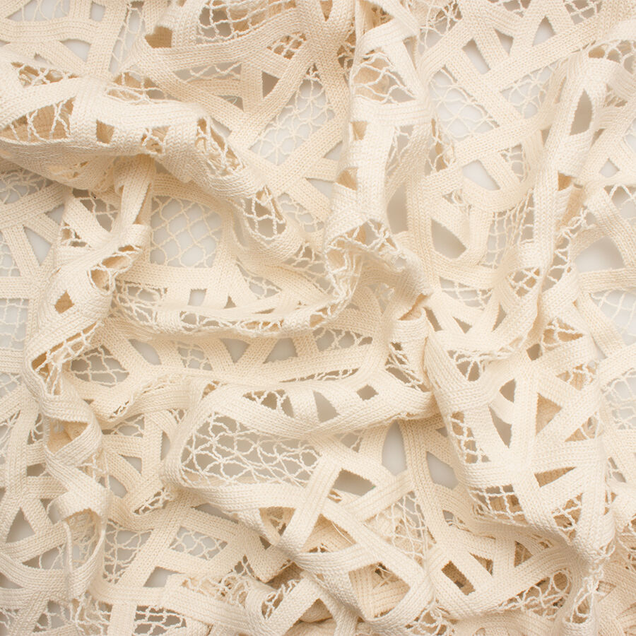 Cream 'Crocheted' Cotton