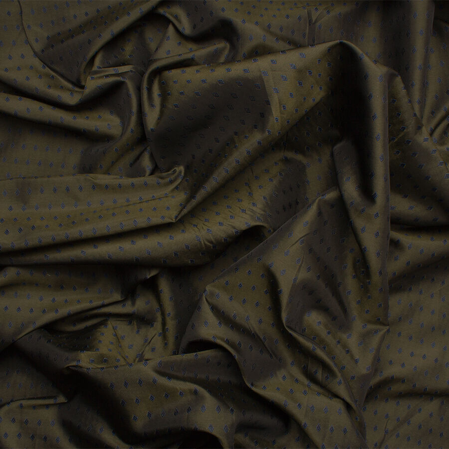Dark Moss Green Diamond Jacquard