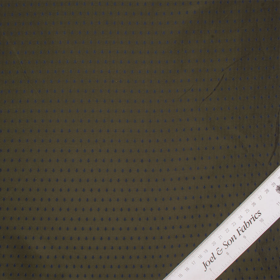 Dark Moss Green Diamond Jacquard