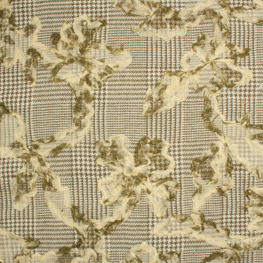 Prince of Wales Embroidered Silk Mix