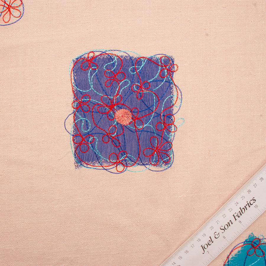 Soft Pink Floral Embroidered Silk