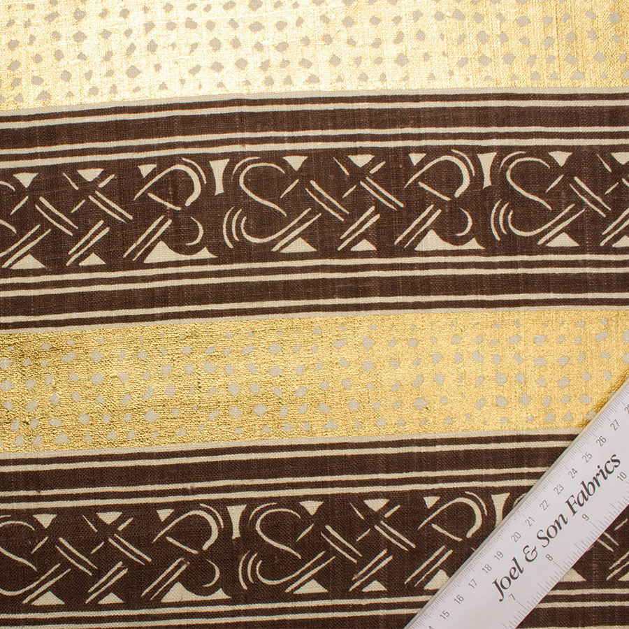Brown/Gold Laminated Silk Matka