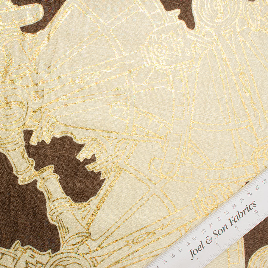 Beige Printed Silk Matka